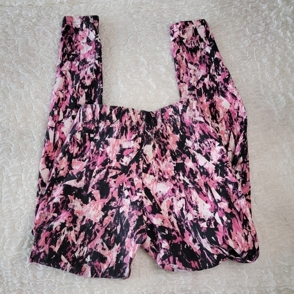 NIKE Leg-A-See Mishmash Pink and Black leggings size s small - Picture 9 of 9